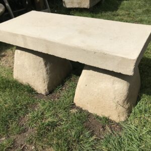 Cast Concrete Bench on Staddle Stones